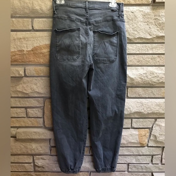 MOTHER The Wrapper Patch Springy Ankle Jeans in Dancing in the Moonlight Gray 28 - Picture 13 of 16